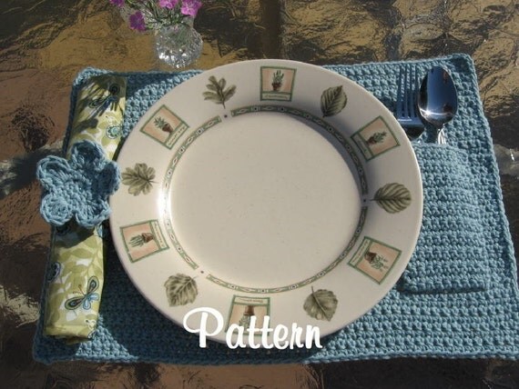 Free Kitchen Crochet Patterns, dish cloths, hot pads, placemats