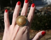 Vintage Gold Microphone Ring