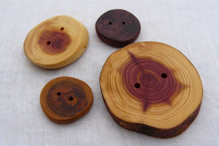 Mixed Lot of XXL and Med. buttons, exotic purple heart button and the ORIGINAL Tree Branch Buttons