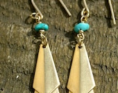 Born of Gypsies- Geometric brass earring