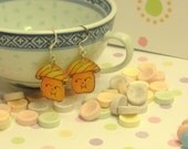 Mushroom Earrings in Magic Orange