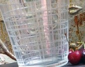 Etched Glass Ice Bucket 1970s Vintage Retro Bar & Party Ware