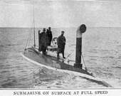 USN Naval Auxiliaries 1912 WWI Torpedo Boat Submarine Destroyers Ships Vintage Rotogravure Military  Illustration To Frame