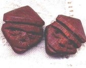Teak Button Funny Little Faces Little Pointed Hats Vintage Seventies For Sewing Or Jewelry Making