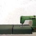 Green Elna Super-Matic Sewing Machine 1956 Perfect Working Order With Cams and Full Instructions