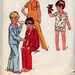 Butterick Pattern 5737 Sweet Dreams Boy's All Season Pajamas Size 6 Or Size 2 1960s