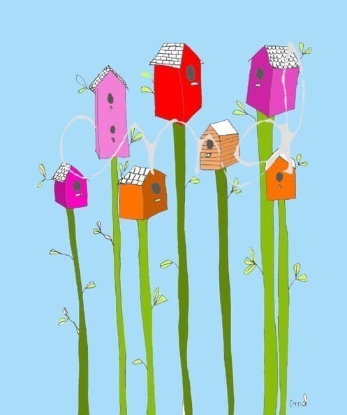 Flower birdhouse