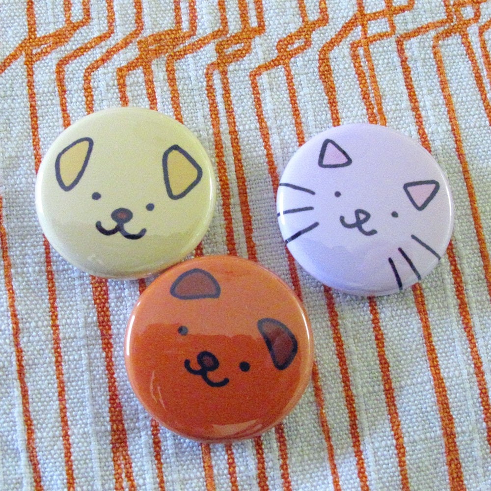 Happy Animals Button Set