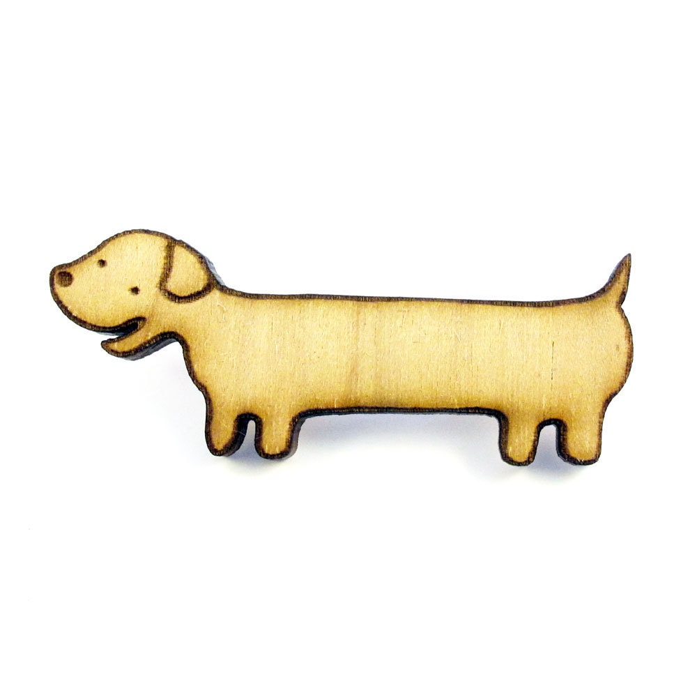 Dachshund Wood Pin
