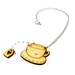 Tea Time Wood Charm Necklace Raspberry Flavor