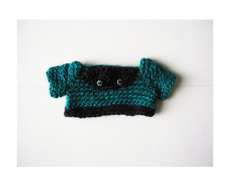 Navy and Teal Wool Sweater for Timmie Tadpole