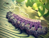 CUSTOM bridesmaids friendship necklaces. crochet by Even Howard. handmade lace personalize colors with silver chain for wedding or celebration