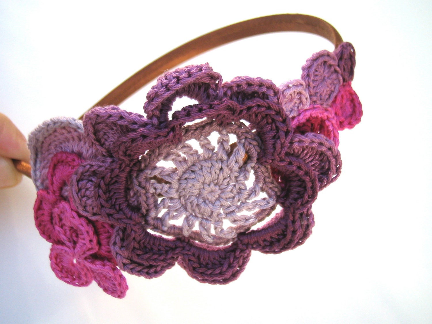 headband. rustic plum floral jewelry by Even Howard.  ooak and custom available. women's vegan jewelry made in San Francisco with love