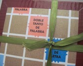 Board Game Coasters - SPANISH Scrabble