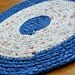 Crochet Rag Rug - Blue Garden - Washable