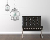Vinyl Wall Art 2-color Fancy Birdhouse Decal MEDIUM