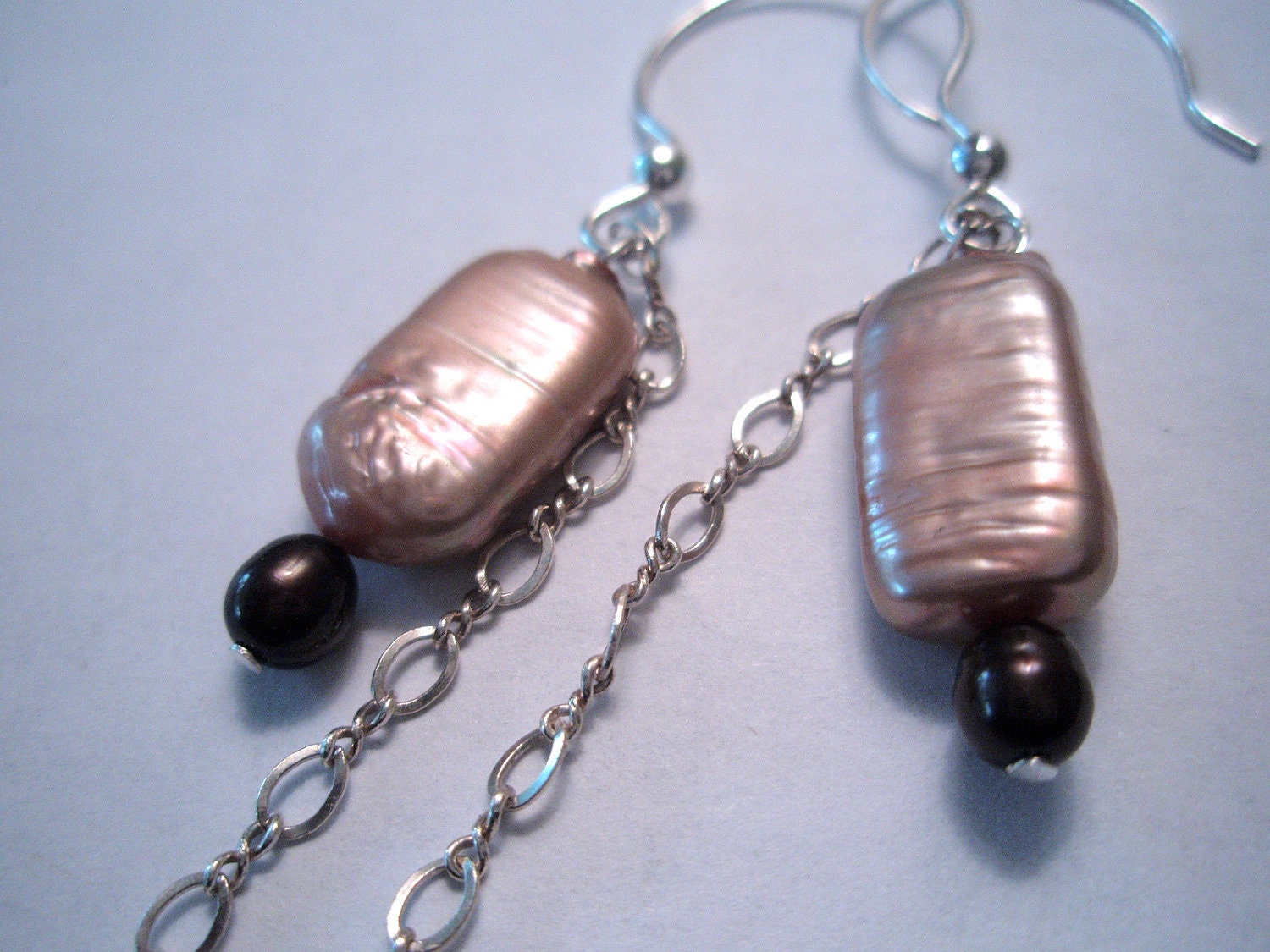 Pearl-y Victorious - Pearl and Chain Earrings