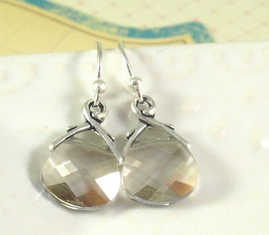 Swarovski Crystal Earrings : Silver Shade