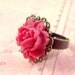 Filigree Ring : Magenta Rose