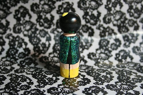 Dr. Mrs. The Monarch - VENTURE BROTHERS - OOAK peg person- made to order