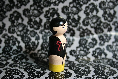 Dr. Mrs. The Monarch - VENTURE BROTHERS - OOAK peg person- made to order
