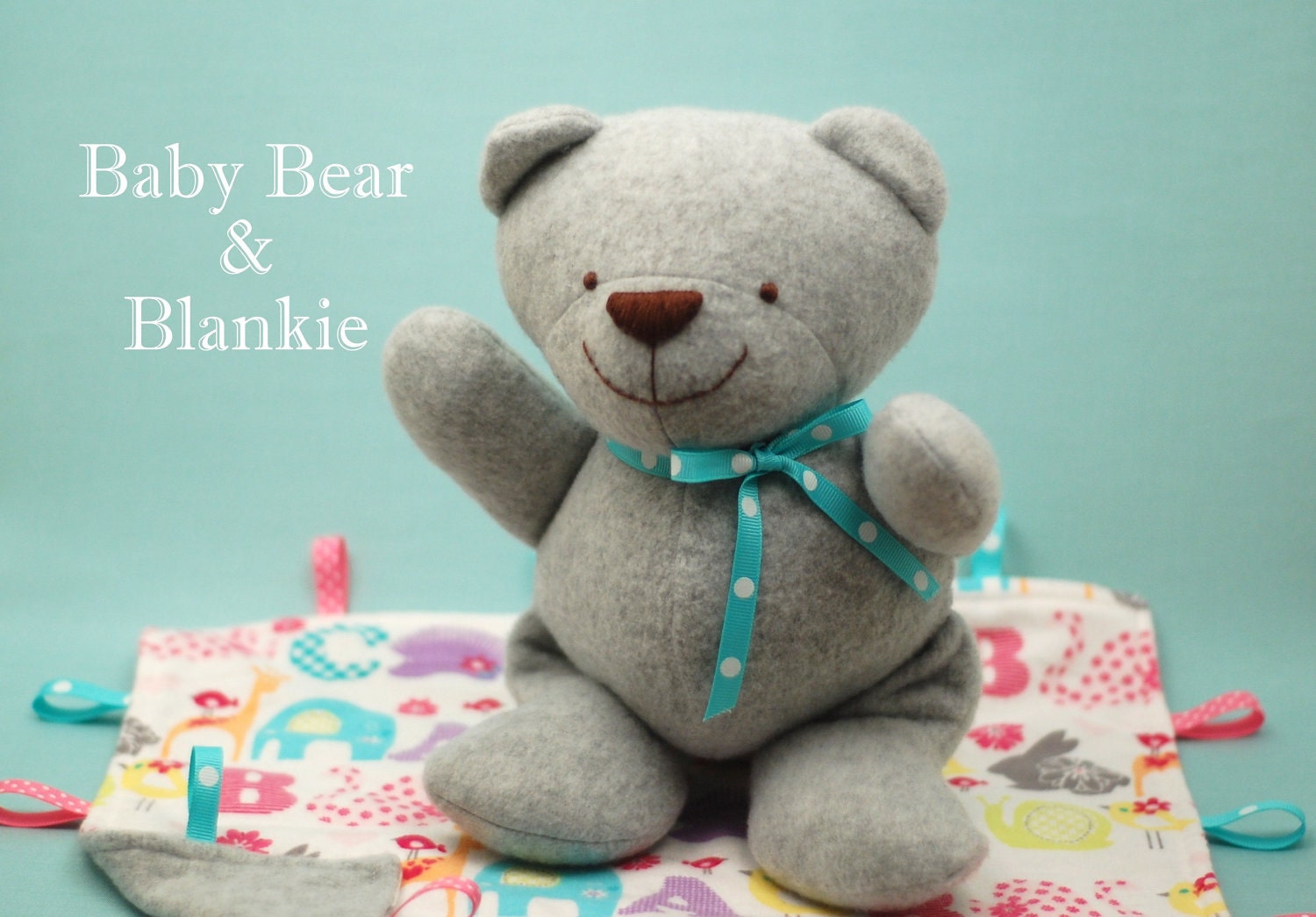 Baby Bear and Blankie PDF Sewing Pattern - a quick and easy baby gift to sew