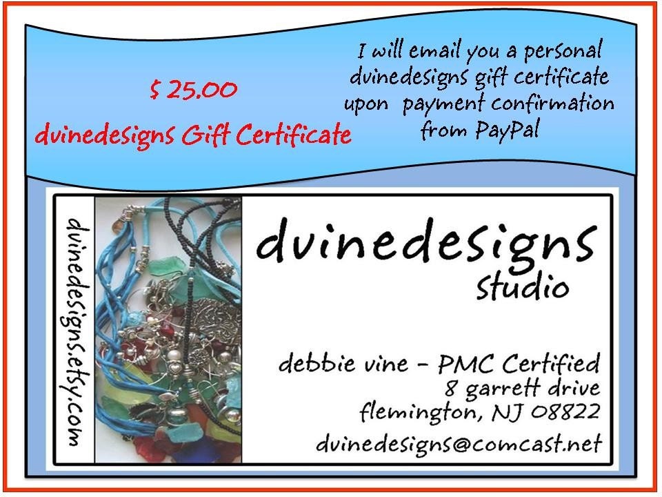 dvinedesigns Gift Card Present 25.00 Dollars Special Occasion Credit CASH Certificate
