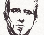 Ryan Gosling Print Gocco Blank Card