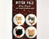 Pinback Button Pack: Kitten Pals