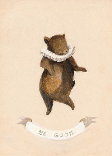 Be Good Bear Print 5x7