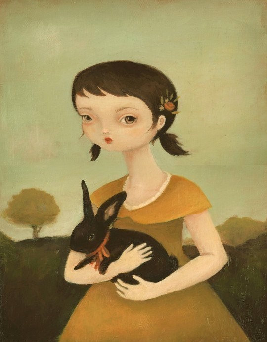 Mysterious Girls from The Black Apple - Rabbit Portraits Print Set