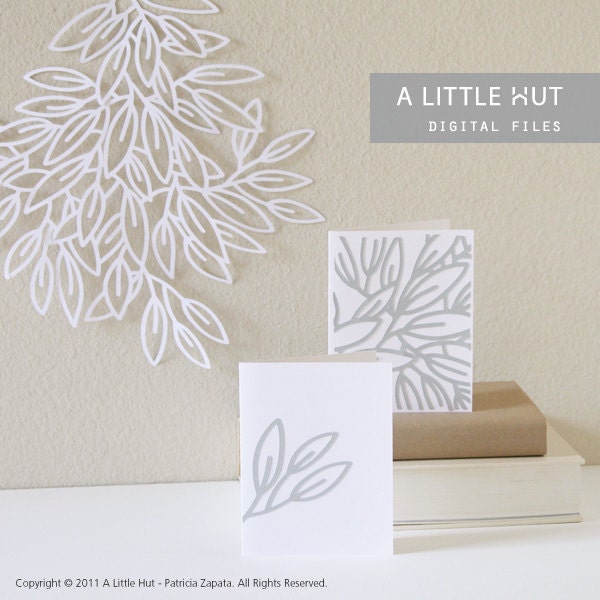 Just Leaves Background - SVG and PDF files for digital cutters