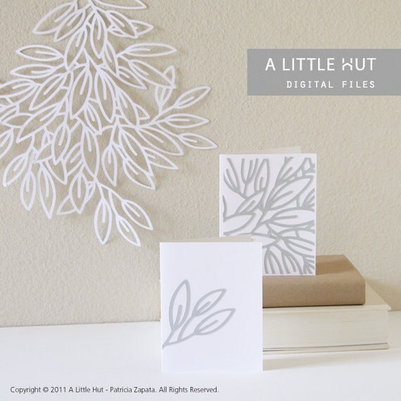 Just Leaves Background - SVG and PDF files for digital cutters