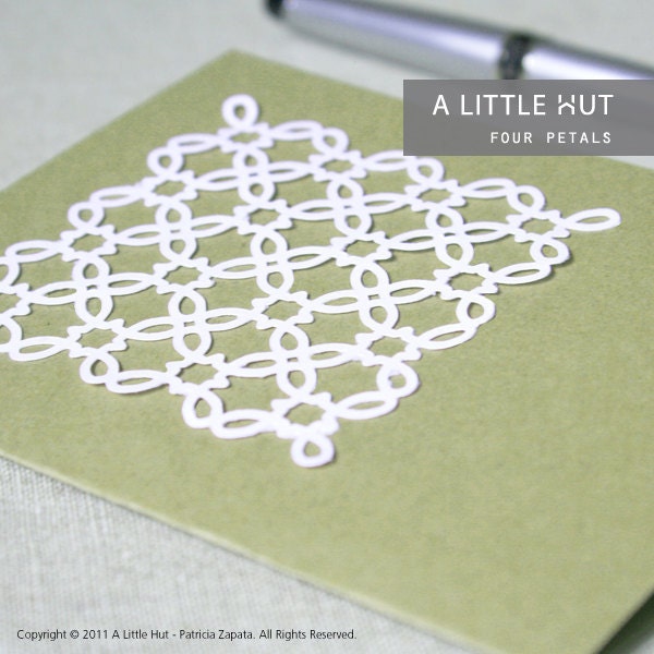 Four Petals Lattice - SVG & DXF files for digital cutters