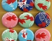 One Inch Magnet Set - Rainbow Koi