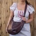 Large Black Hobo - long cross body strap