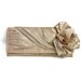 KNOT Clutch in champagne gold silk