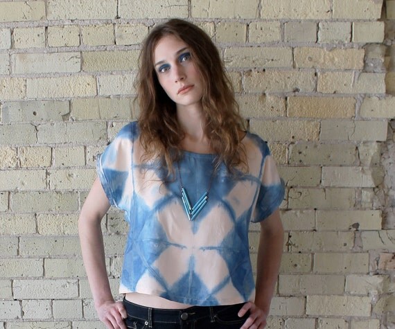Blue Clouds Chevron Necklace