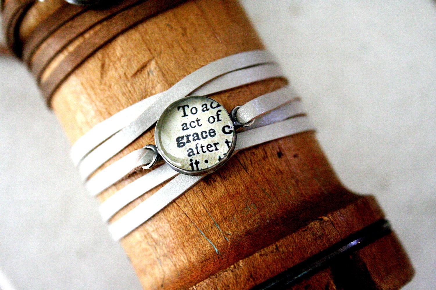 leather wrap bracelet - grace