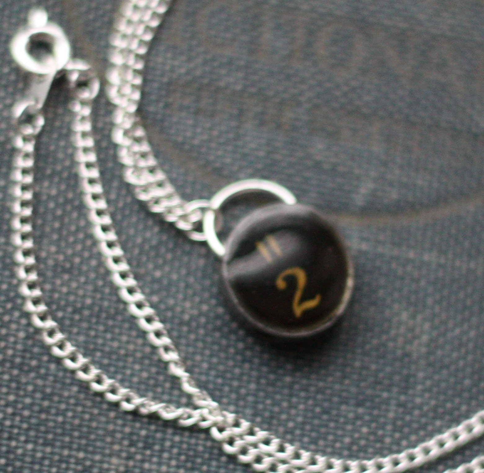 Black Friday Cyber Monday Free Shipping EtsyNumber 2 Two Typewriter Key Necklace