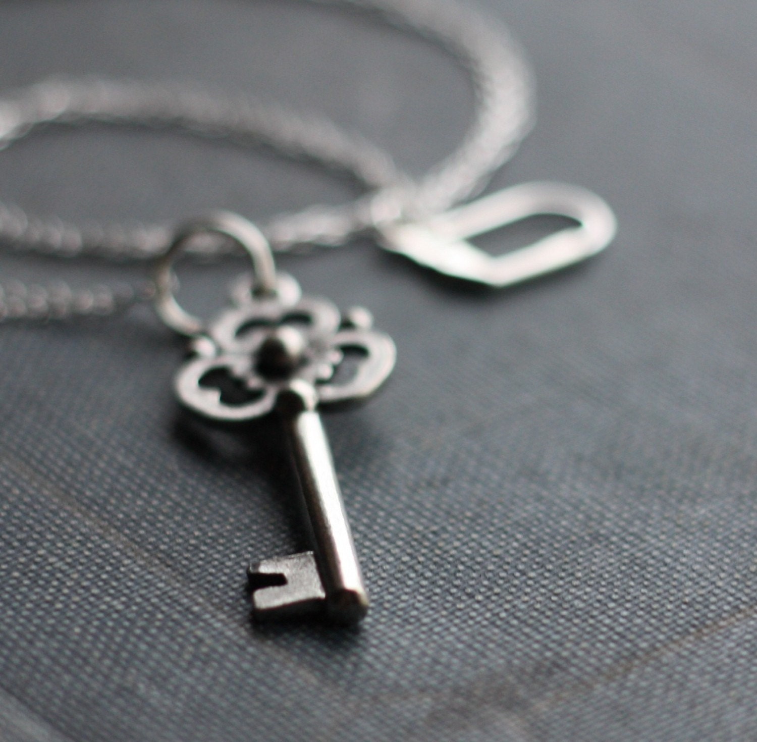 Skeleton Key Necklace Silver Unlocked Secrets