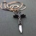 Pocket Knife Necklace Crucifix Cross Brass Religious Symbol