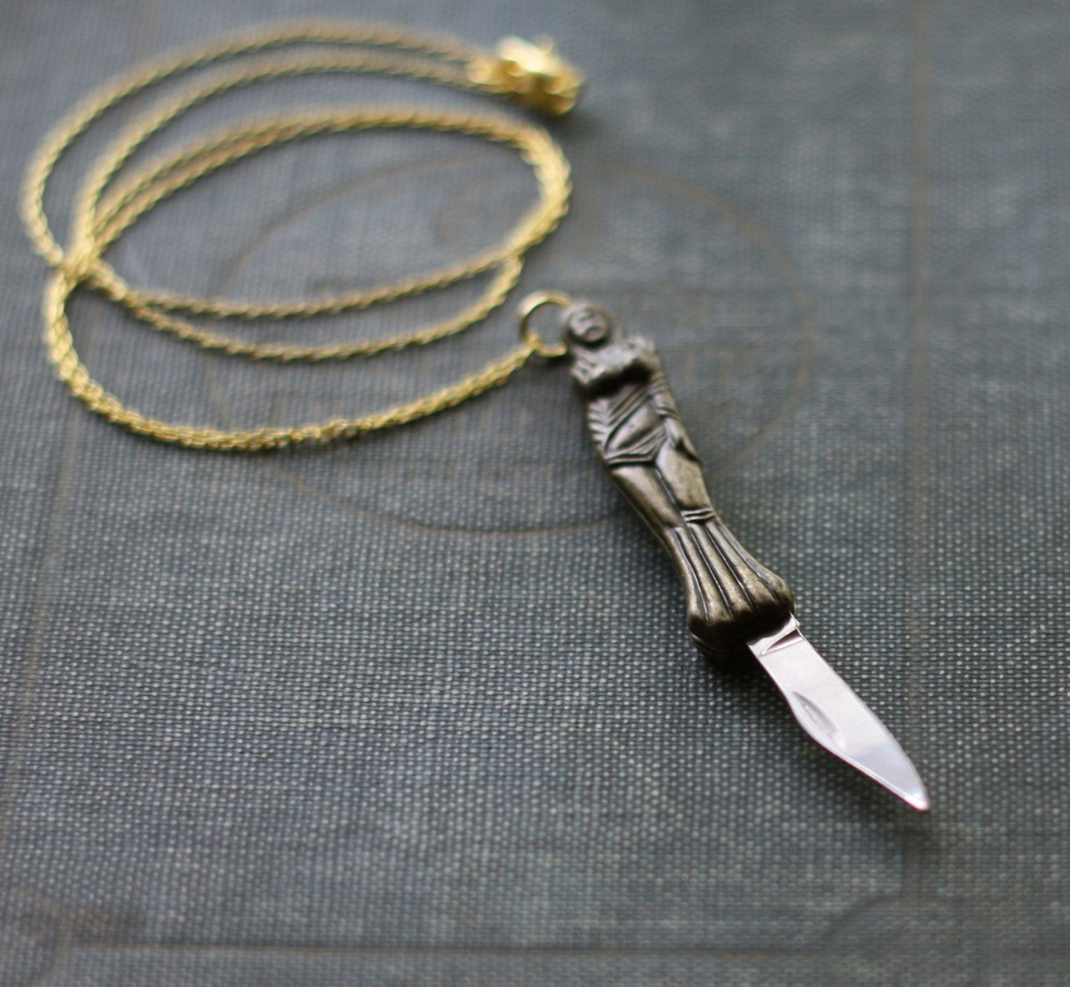 Siren Lady Pocket Knife Necklace