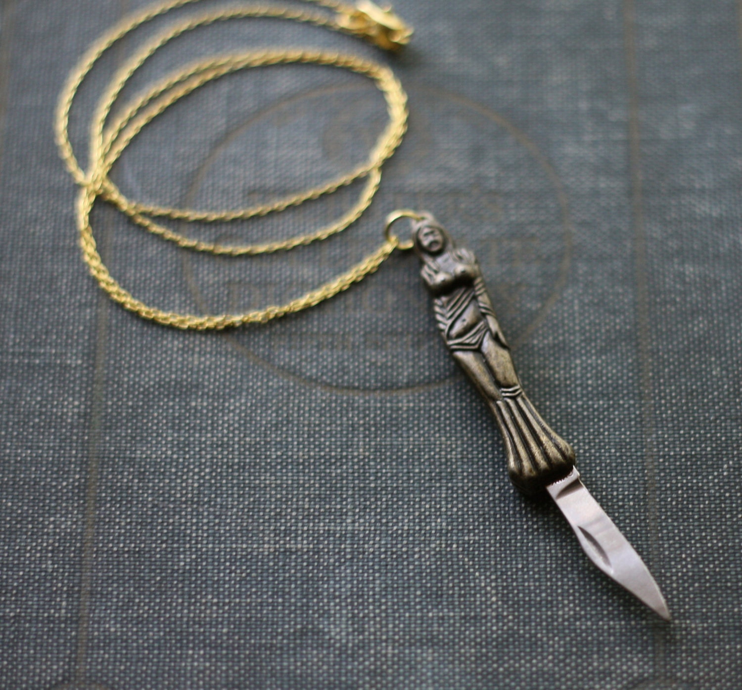 Siren Lady Pocket Knife Necklace