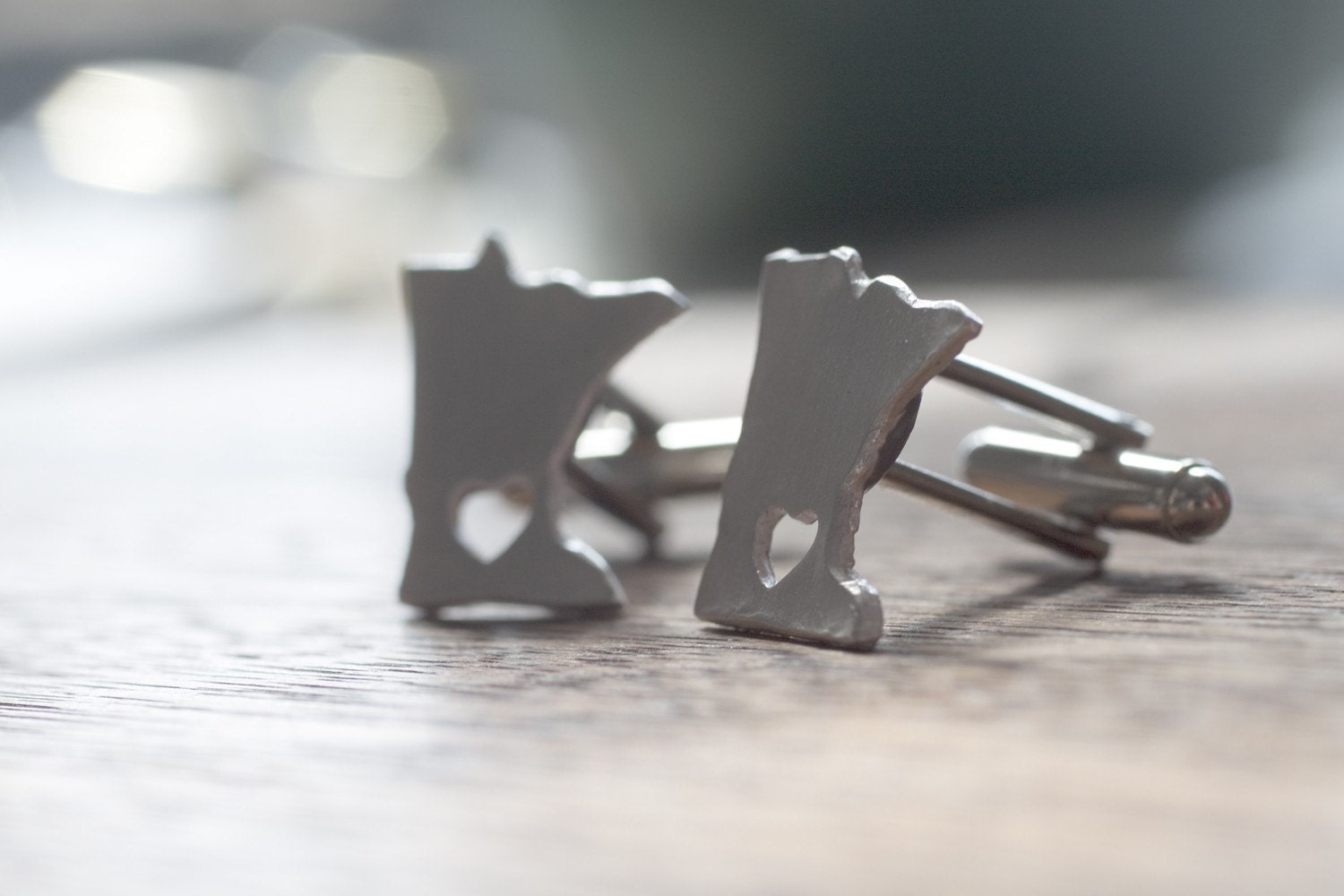 i heart state cufflinks.