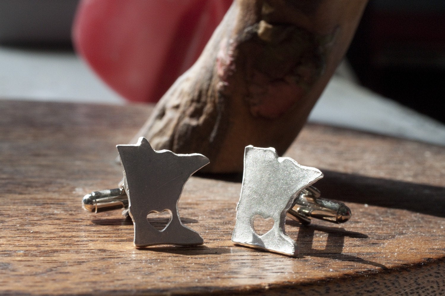 i heart state cufflinks.