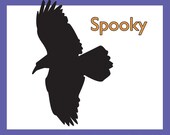 Animal Outlines Patterns - Spooky Theme, Cat, Spider, Ravens, Wolf, PDF Printable