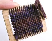 Tiny Weaving Loom Ornament - Blackberry