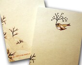 Finch NOTEPAD stationery by boygirlparty - cute finch bird stationary kraft note pad
