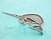 Narwhal Brooch by boygirlparty - narwhal jewelry pin